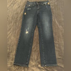Womens Judy Blue Los Angeles Blue Jeans Straight Cut  Fit Size 7/28 Cotton Blend